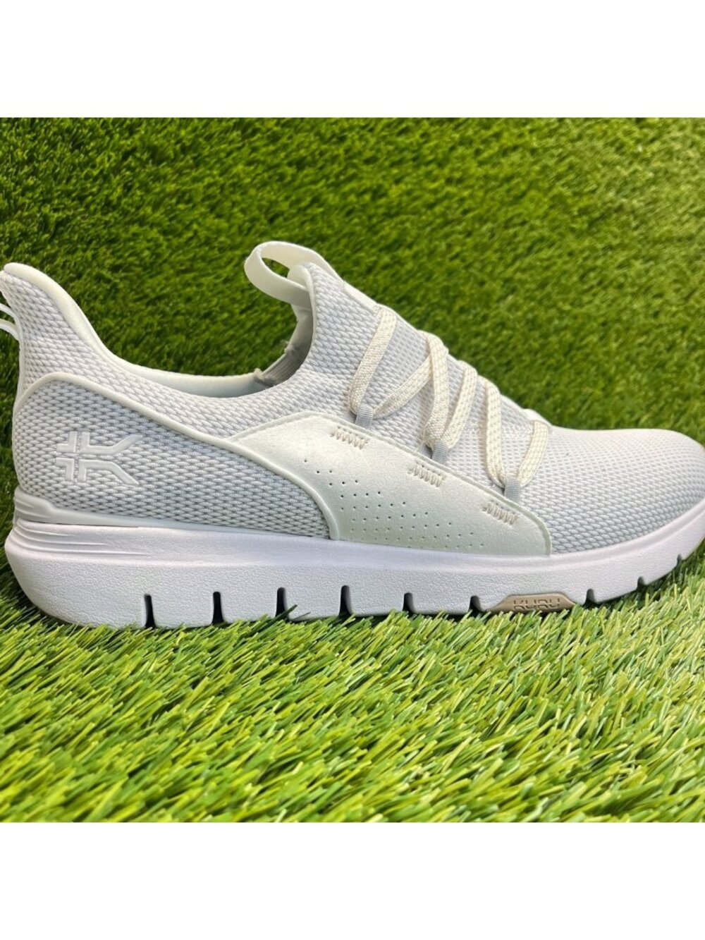 Kuru Flex Mens Size 11.5 White Athletic Running Walking Slip-On Shoes Sneakers